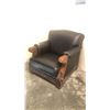 Image 1 : BLACK TUFTED VINTAGE LOOK ARMCHAIR