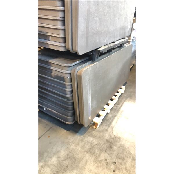 6 GREY CORE-A-GATOR M-613072 LIGHTWEIGHT, RECTANGULAR 30" X 72" FOLDING TABLE