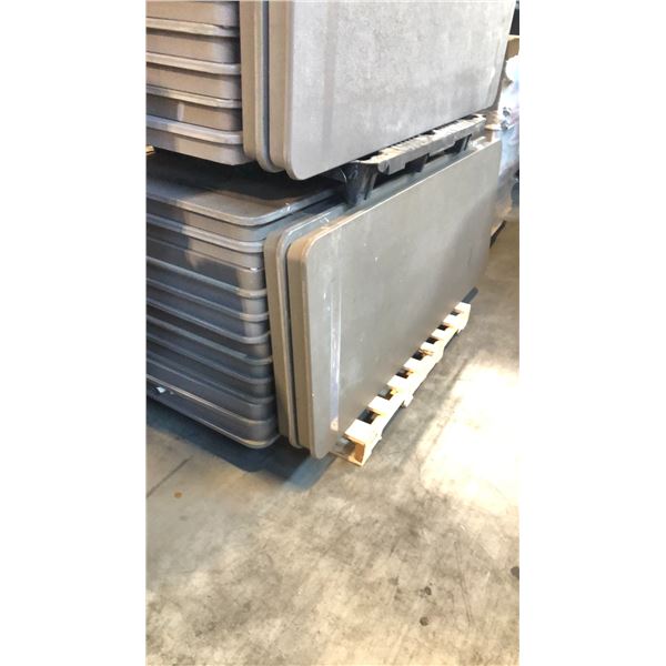 6 GREY CORE-A-GATOR M-613072 LIGHTWEIGHT, RECTANGULAR 30" X 72" FOLDING TABLE