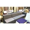 Image 2 : GREY STEELCASE 4-SEATER SOFA D33" X W150" X H30"