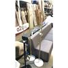 Image 1 : 2 METAL COAT RACK STANDS GOLDEN SATIN W/ MARBLE BASE