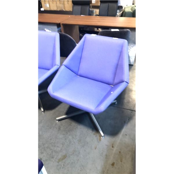 NIOS MAUVE SWIVEL LOUNGE CHAIR W/O TABLET ARM