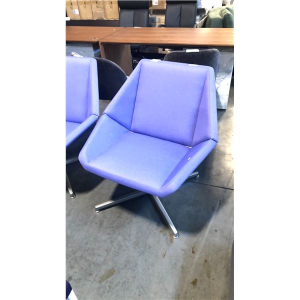 NIOS MAUVE SWIVEL LOUNGE CHAIR W/O TABLET ARM