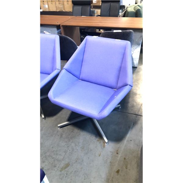 NIOS MAUVE SWIVEL LOUNGE CHAIR W/O TABLET ARM