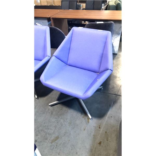 NIOS MAUVE SWIVEL LOUNGE CHAIR W/O TABLET ARM