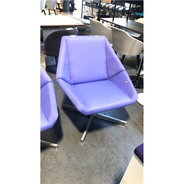 NIOS MAUVE SWIVEL LOUNGE CHAIR W/O TABLET ARM