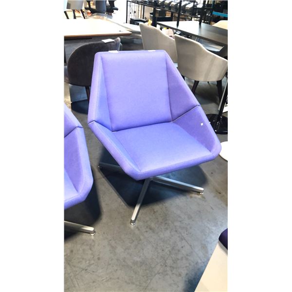 NIOS MAUVE SWIVEL LOUNGE CHAIR W/O TABLET ARM