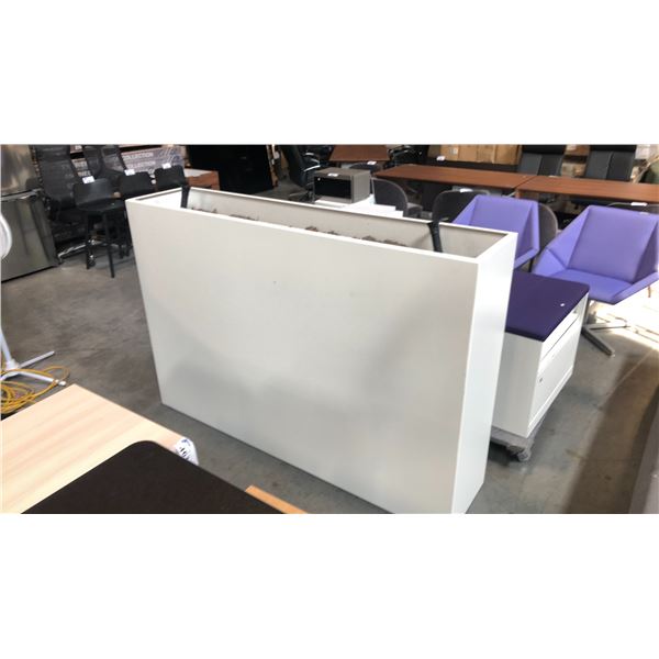 WHITE NON-FIBER GLASS PLANTER/DIVIDER D16" X W72" X H48"