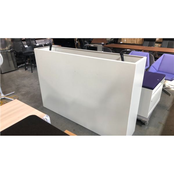 WHITE NON-FIBER GLASS PLANTER/DIVIDER D16" X W72" X H48"