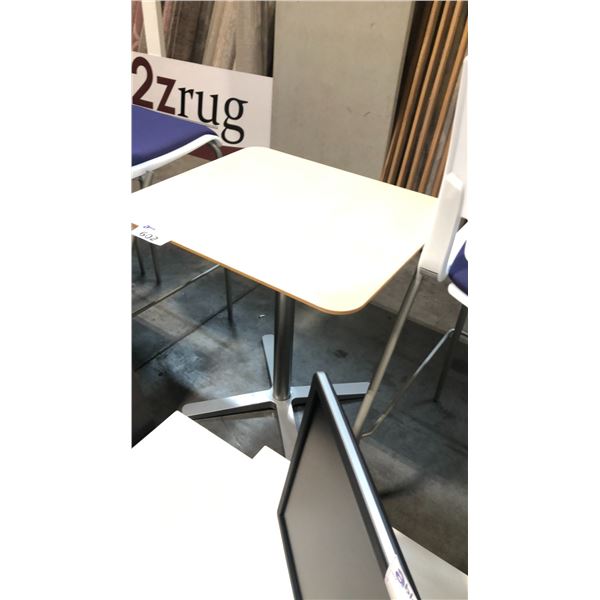 MAPLE/METAL RECTANGULAR CAFE TABLE 26" WIDTH 32" HEIGHT