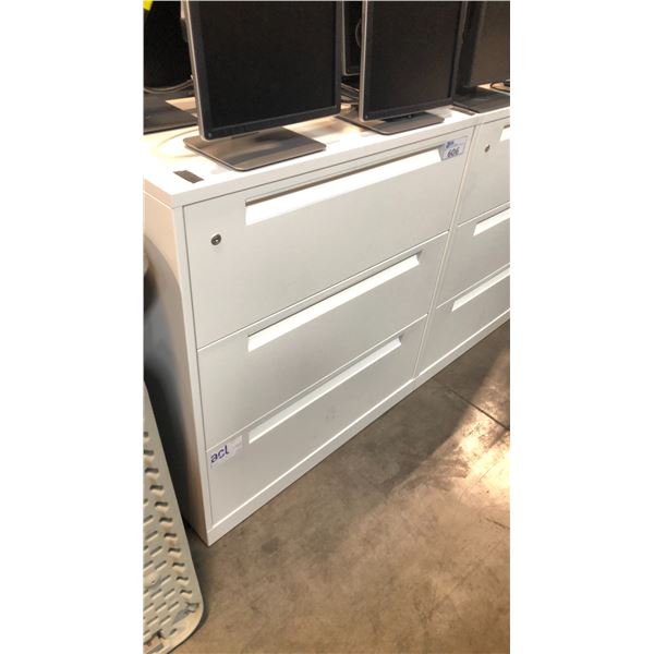 BEIGE 3-DRAWER LATERAL FILE CABINET W/O KEY