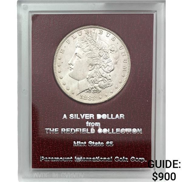 1882-O Morgan Silver Dollar REDFIELD MS65