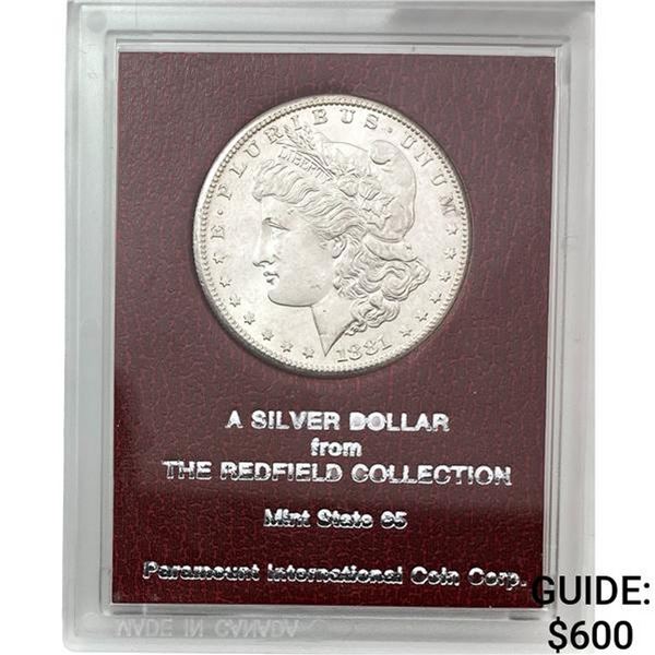 1881-S Morgan Silver Dollar REDFIELD MS65