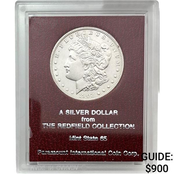 1902 Morgan Silver Dollar REDFIELD MS65