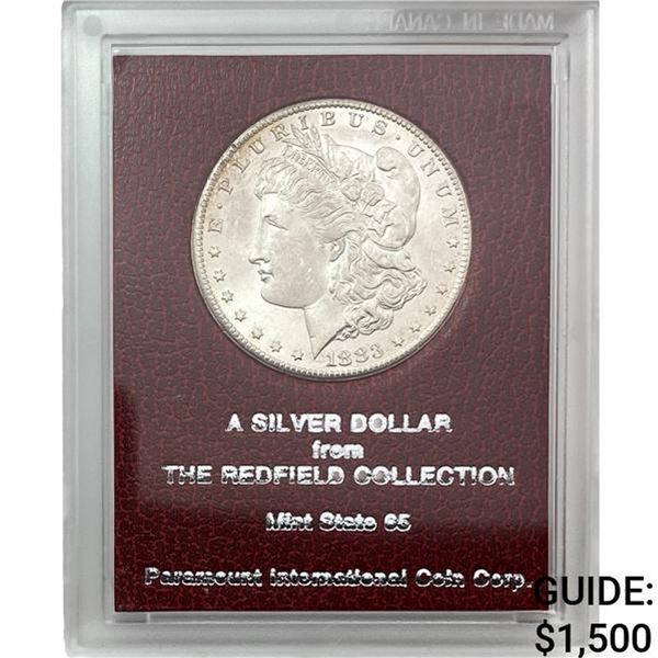 1883-CC Morgan Silver Dollar REDFIELD MS65