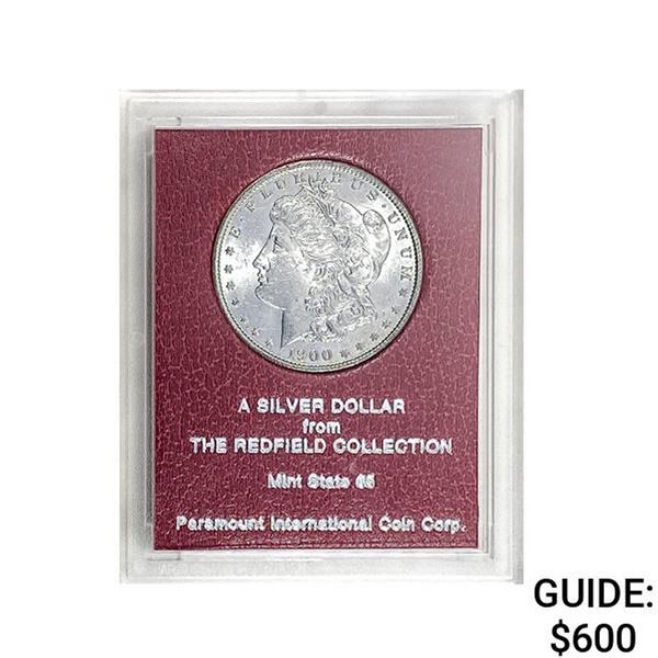 1900-O Morgan Silver Dollar REDFIELD MS65