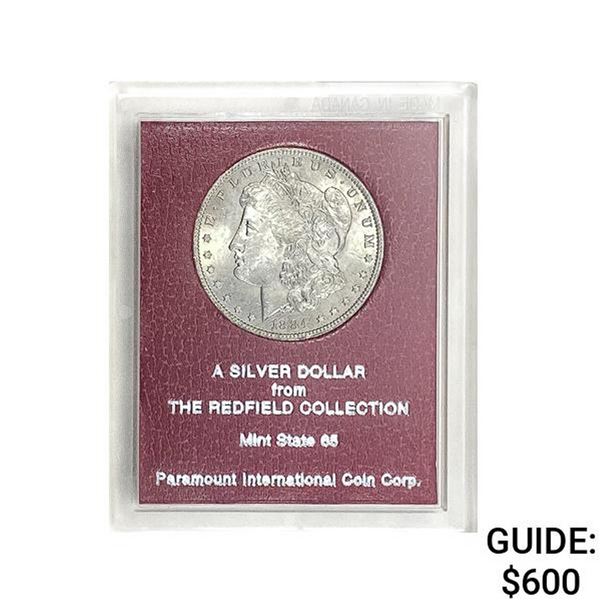1884-O Morgan Silver Dollar REDFIELD MS65