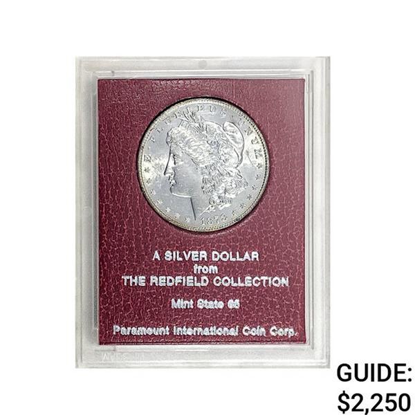 1878 8TF Morgan Silver Dollar REDFIELD MS65