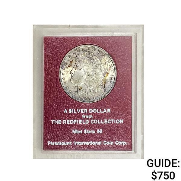 1897 Morgan Silver Dollar REDFIELD MS65