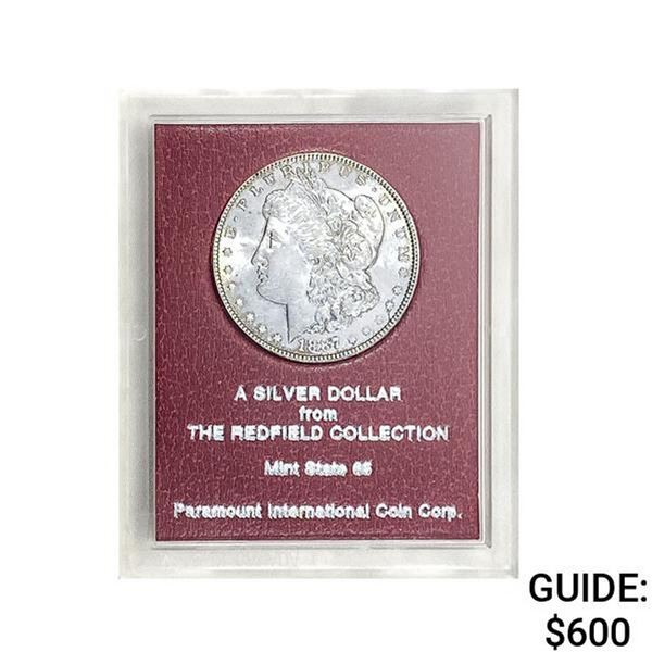 1887 Morgan Silver Dollar REDFIELD MS65