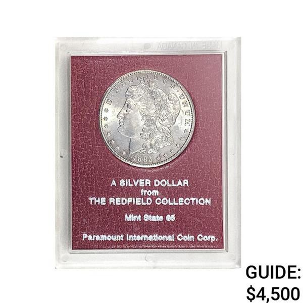 1885-CC Morgan Silver Dollar REDFIELD MS65