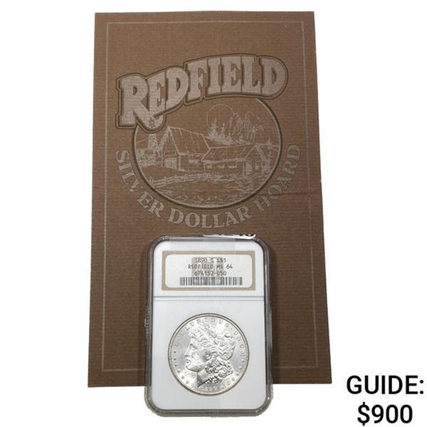 1890-S Morgan Silver Dollar REDFIELD MS64