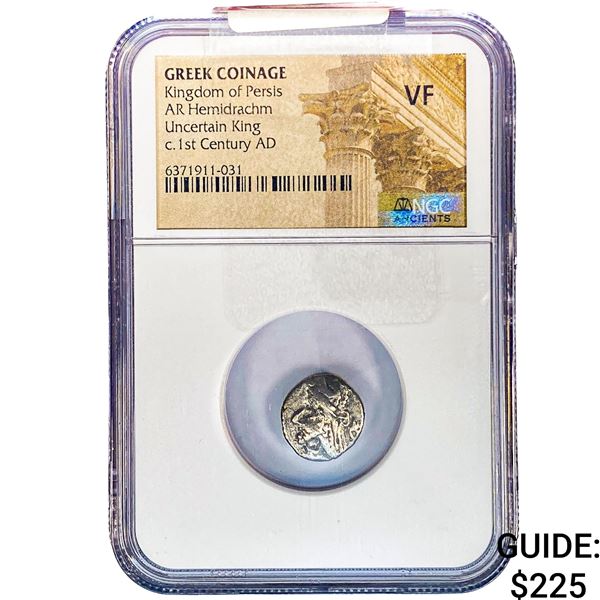Greek Persis c. 1st Century AD Silver Hemidrachm NGC VF