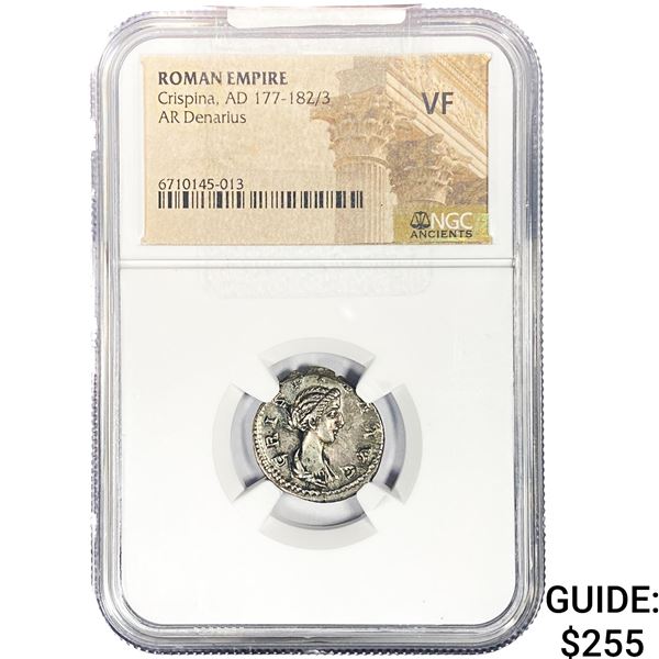 Rome Crispina, AD 177-182/3 Silver Denarius NGC VF
