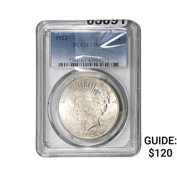 1923 Silver Peace Dollar PCGS MS63
