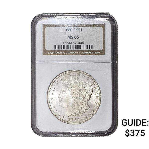 1880-s Morgan Silver Dollar NGC MS65