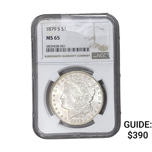 1879-S Morgan Silver Dollar NGC MS65