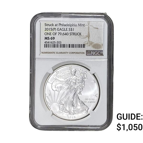 2015-P Silver Eagle NGC MS69