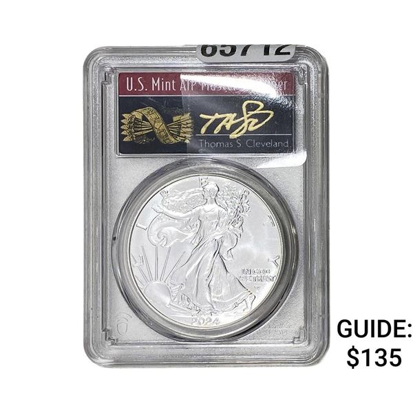 2024 Silver Eagle PCGS MS70 Thomas S. Cleveland