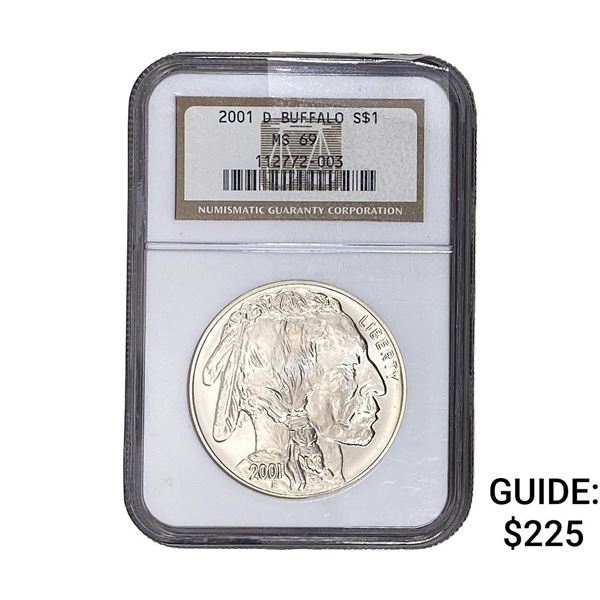 2001-D  NGC MS69 Silver Buffalo Dollar
