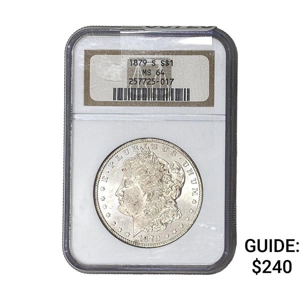 1879-S Morgan Silver Dollar NGC MS64