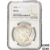 Image 1 : 1926 Silver Peace Dollar NGC MS62