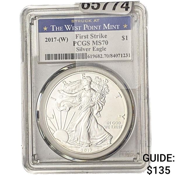 2017-W Silver Eagle PCGS MS70