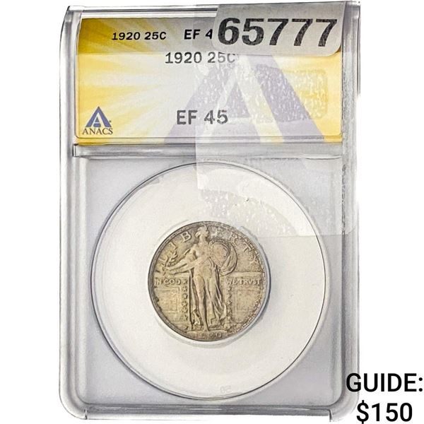 1920 Standing Liberty Quarter ANACS EF45