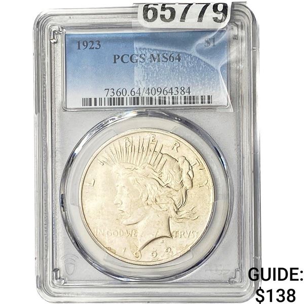 1923 Silver Peace Dollar PCGS MS64