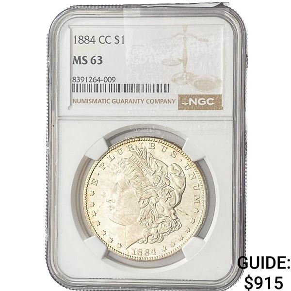 1884 Morgan Silver Dollar NGC MS63