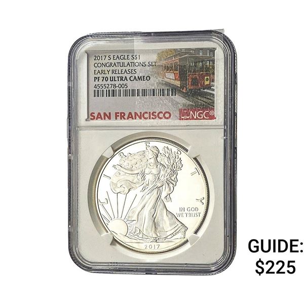2017-S Silver Eagle NGC PF70 Ultra Cameo