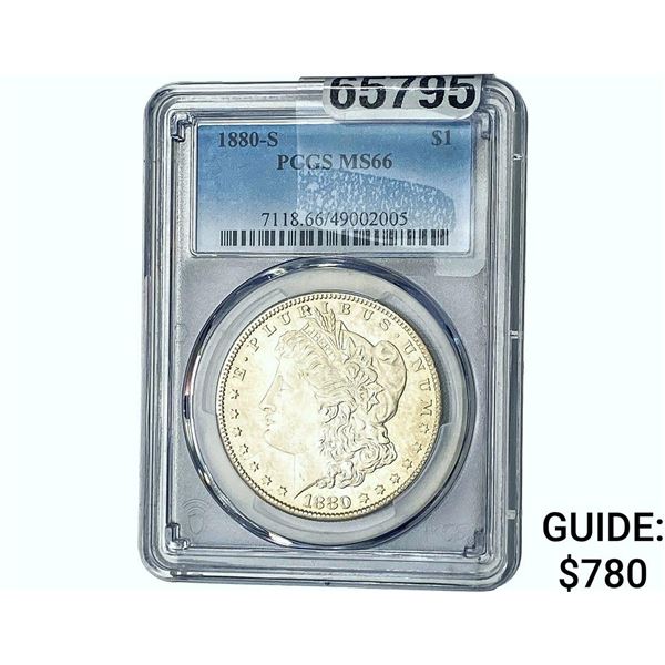 1880-S Morgan Silver Dollar PCGS MS66