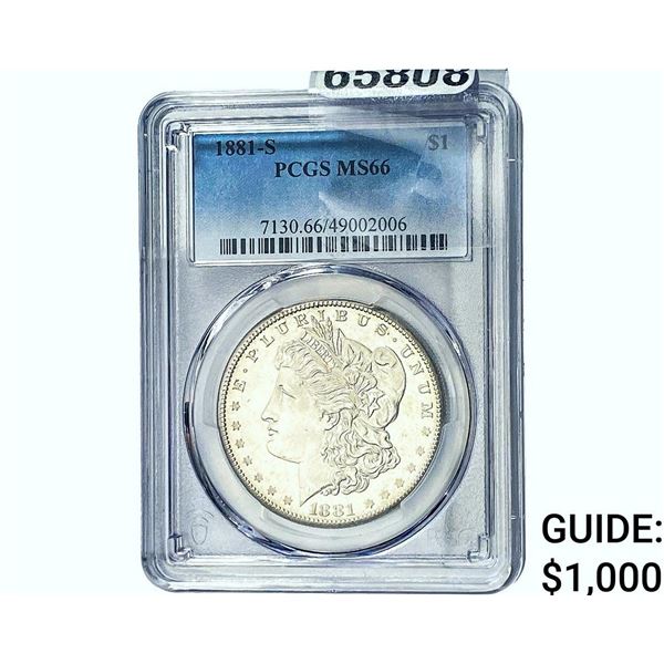 1881-S Morgan Silver Dollar PCGS MS66