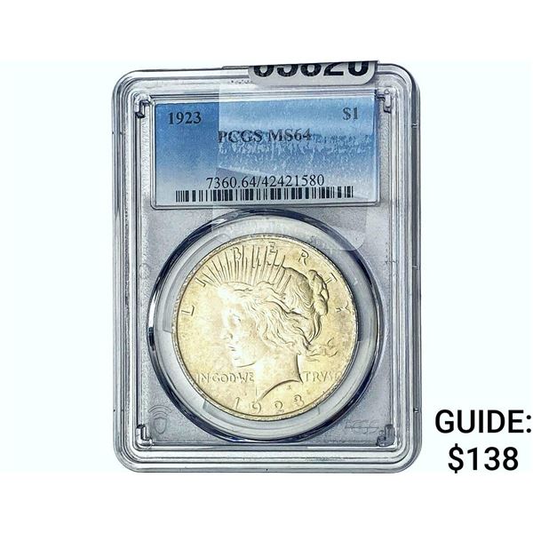 1923 Silver Peace Dollar PCGS MS64