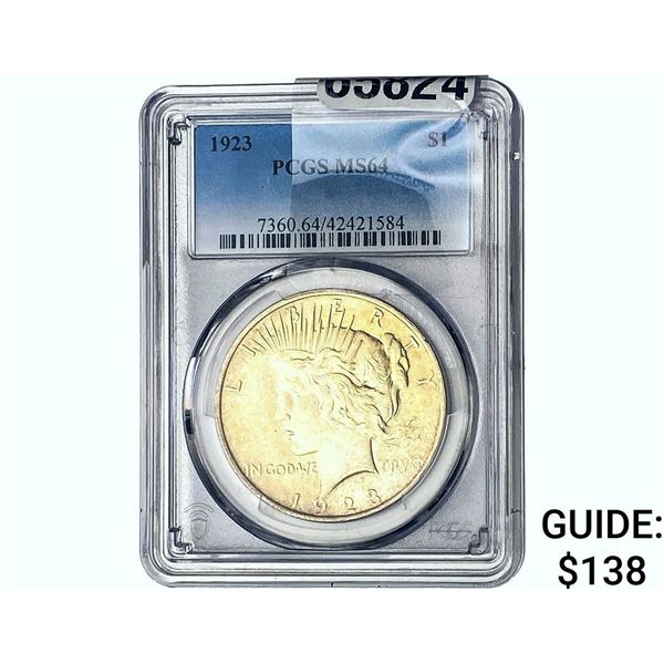 1923 Silver Peace Dollar PCGS MS64