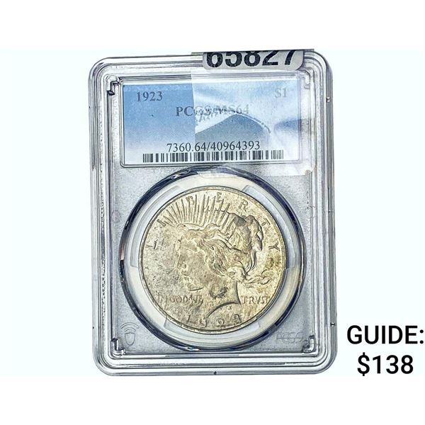1923 Silver Peace Dollar PCGS MS64
