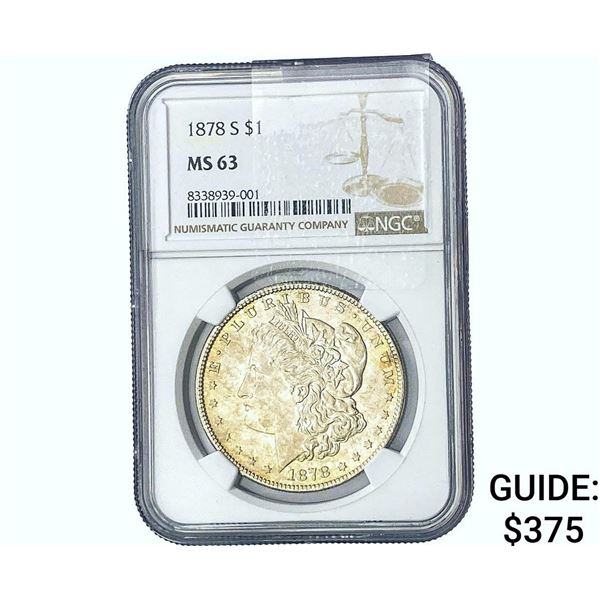 1878-S Morgan Silver Dollar NGC MS63