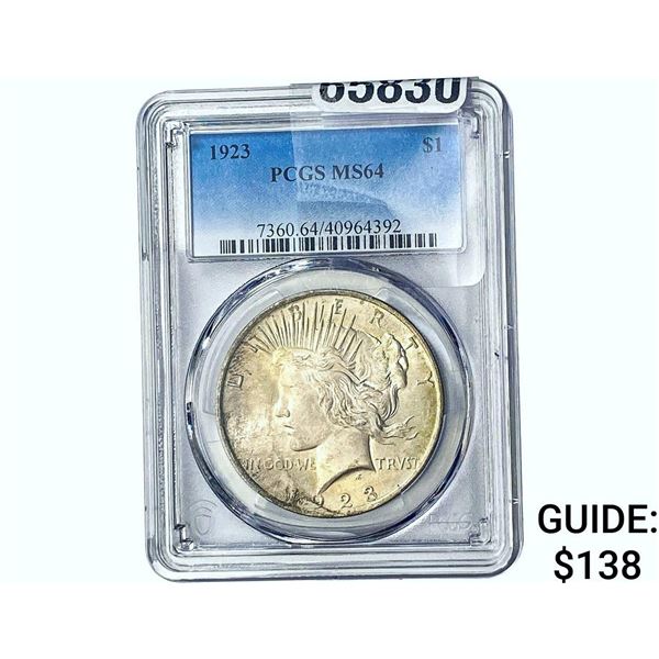 1923 Morgan Silver Dollar PCGS MS64