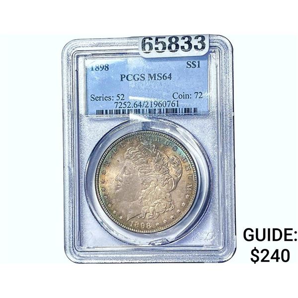 1898 Morgan Silver Dollar PCGS MS64