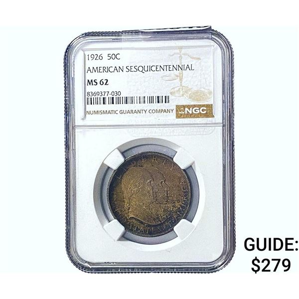 1926 Sesquicentennial Half Dollar NGC MS62